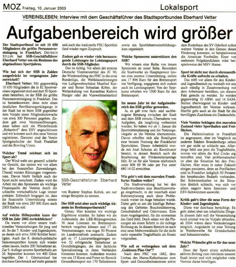 MOZ - Aufgabenbereich wird größer.