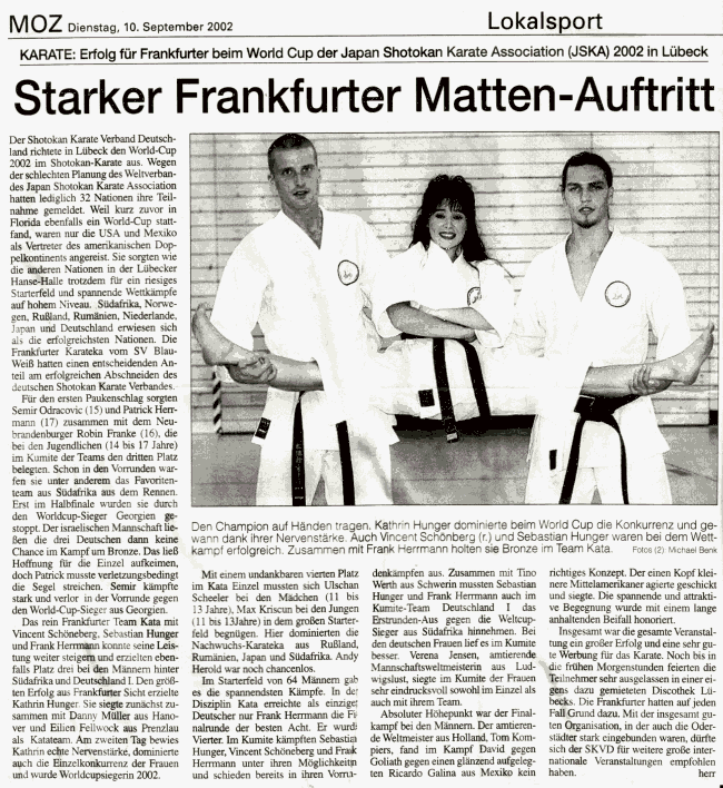 MOZ - Starker Frankfurter Matten-Auftritt