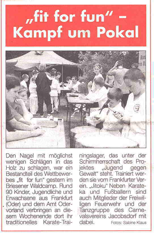 Märkischer Sonntag - "fit for fun" - Kampf um den Pokal