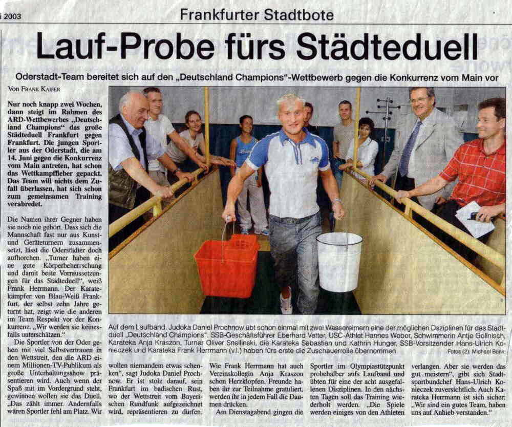 Laufprobe fürs Städteduell